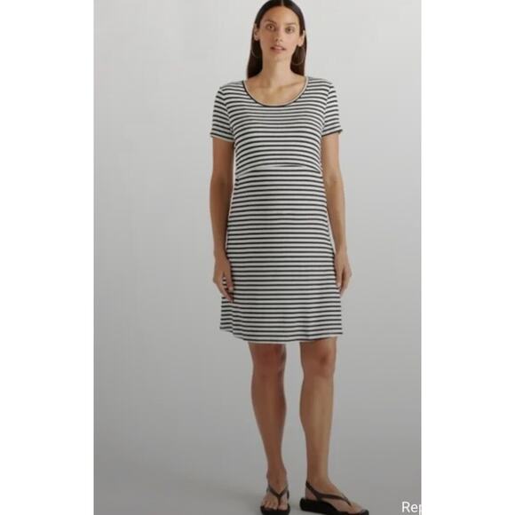 Quince Dresses & Skirts - Quince Maternity Nursing T Shirt Dress Size Small Bamboo Breastfeeding Mini
